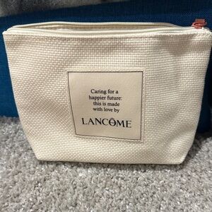Lancome Beige Canvas Pouch